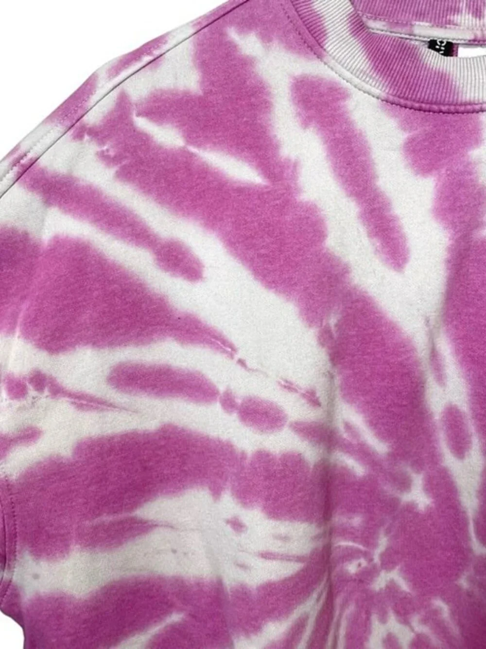 H&M Pink Tie Dye Oversized Sweatshirt Crewneck Lounge Pullover S